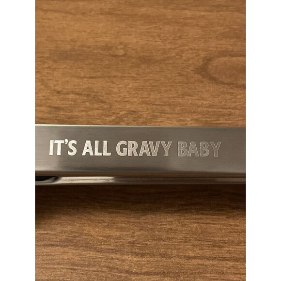 It’s All Gravy Baby Engraved Utensils And Apron Set Tongs Spoon Ladle New - Picture 5 of 12